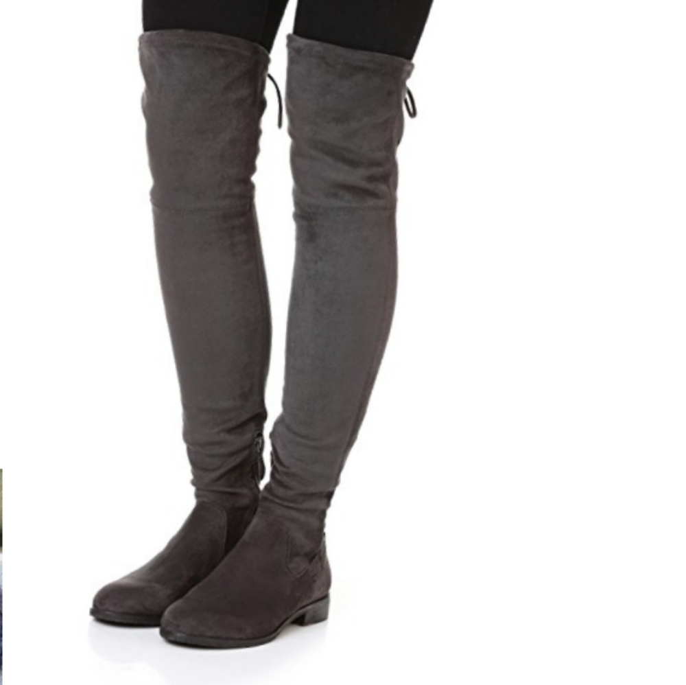 DOLCE VITA size 8.5 grey stretch suede boots